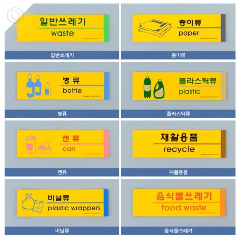 포맥스 분리수거 안내판 재활용안내판 분리수거구역 분리수거안내판
