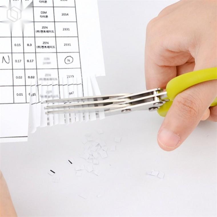 다기능 3중날 파쇄 가위 조리가위 파쇄가위 가위청소