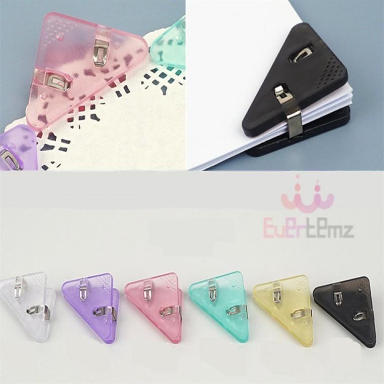 문서 모서리 고정 삼각 집게 클립 문서고정 문구용품 삼각모서리집게
