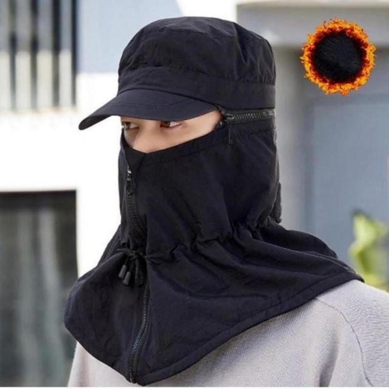 남성 여성 겨울 등산 야외 작업 기모 방풍 캡 모자 군인 귀달이 마스크 융털 털모자
