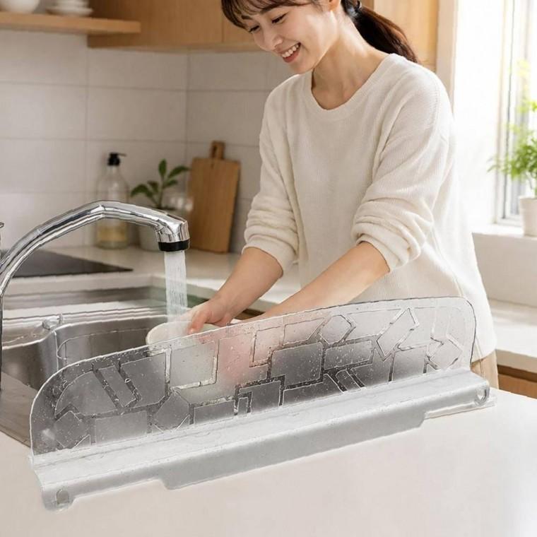 싱크대 물받이 가림막 흡착식 PVC 물튀김방지 설거지