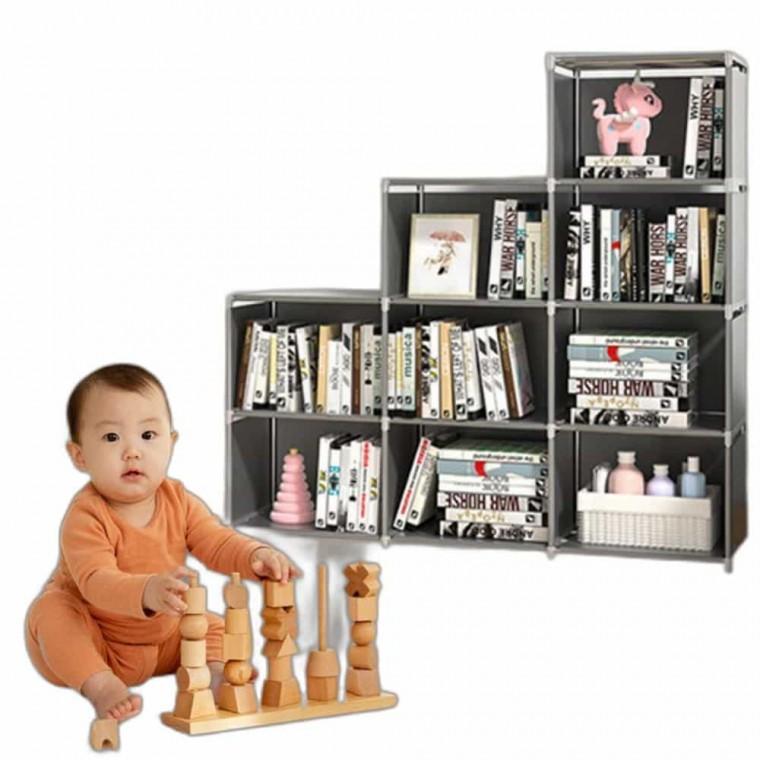 조립식 책장 DIY 거실진열장 다용도수납장 스탠드선반 거실선반 선반수납장