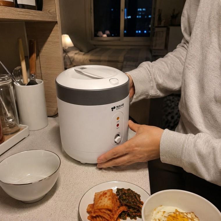 미니 전기밥솥 소형밥솥 취사보온 원룸 자취방 소량조리 간편한 1인용
