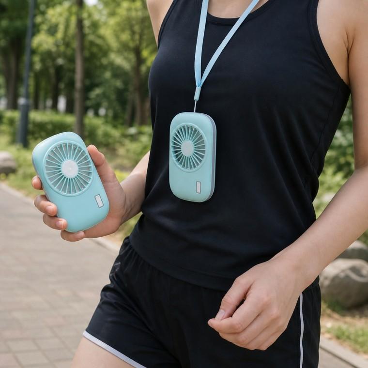 휴대용선풍기 초슬림 초경량 2단풍량 저소음 목걸이형 휴대형 개인냉풍용