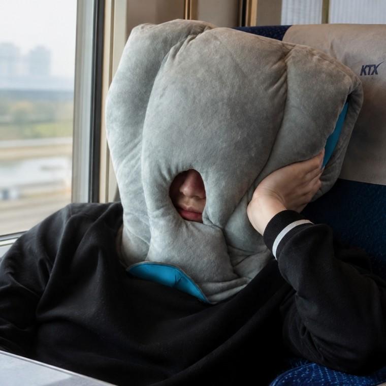 타조베개 얼굴을 감싸는 비스코스 비즈 여행목쿠션 사무실낮잠 딥슬립