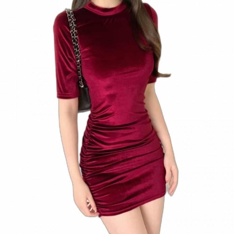 셔링 벨벳 원피스 파티룩 파티코스프레 무대의상 코스프레의상 파티코스튬