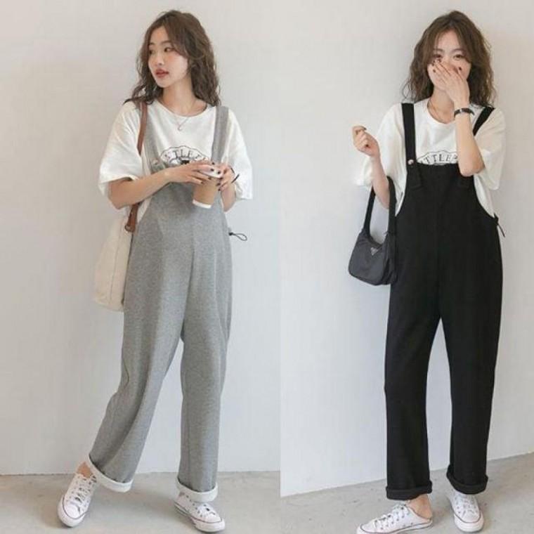 캐주얼 임산부 멜빵바지 팬츠 임부복 와이드 퀄리티 카고 루즈핏 헐렁한 데일리 오버핏
