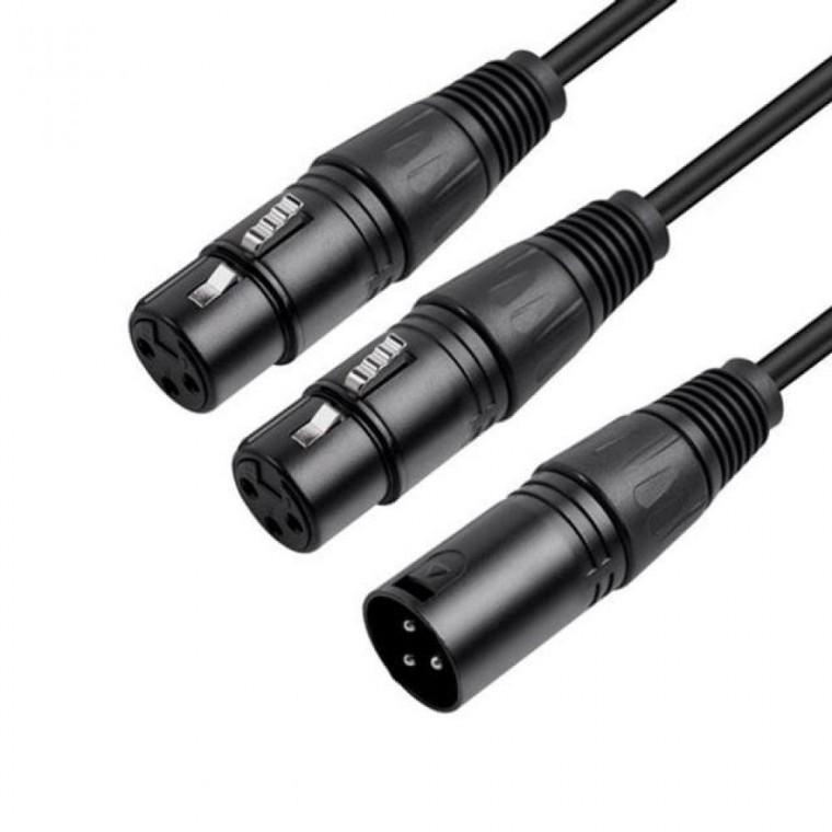 XLR 케이블 캐논 Y자 분배 마이크선 1XLR(수) 2XLR(암) 벨톤