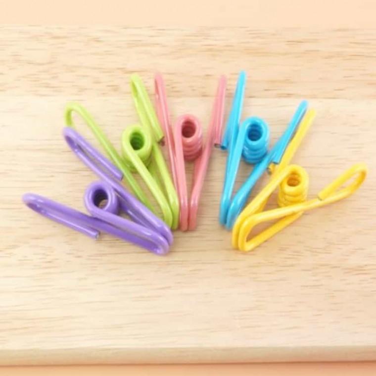 컬러 집게 10p 와이어집게 문구집게