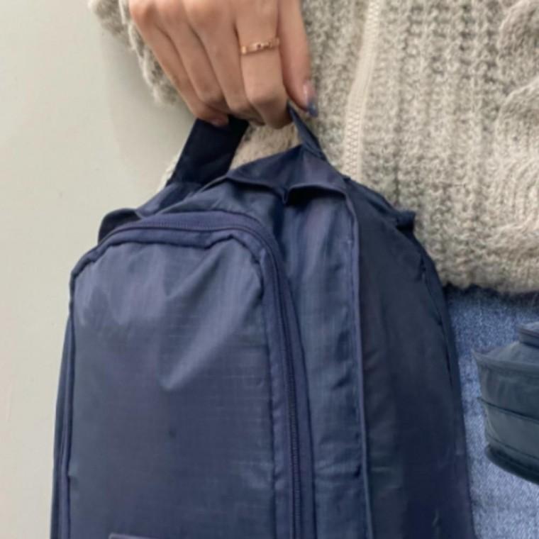 곤색 손잡이 신발주머니 휴대용 슈즈백 여행용 운동화 보관가방 신발파우치 수납가방