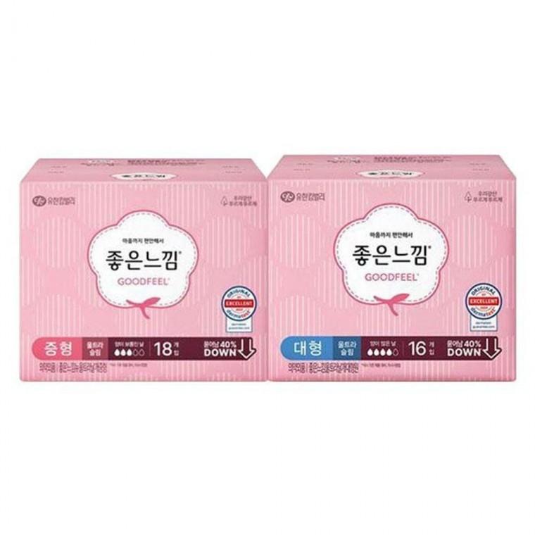 좋은느낌 오리지널 울트라날개 생리대 중형/대형