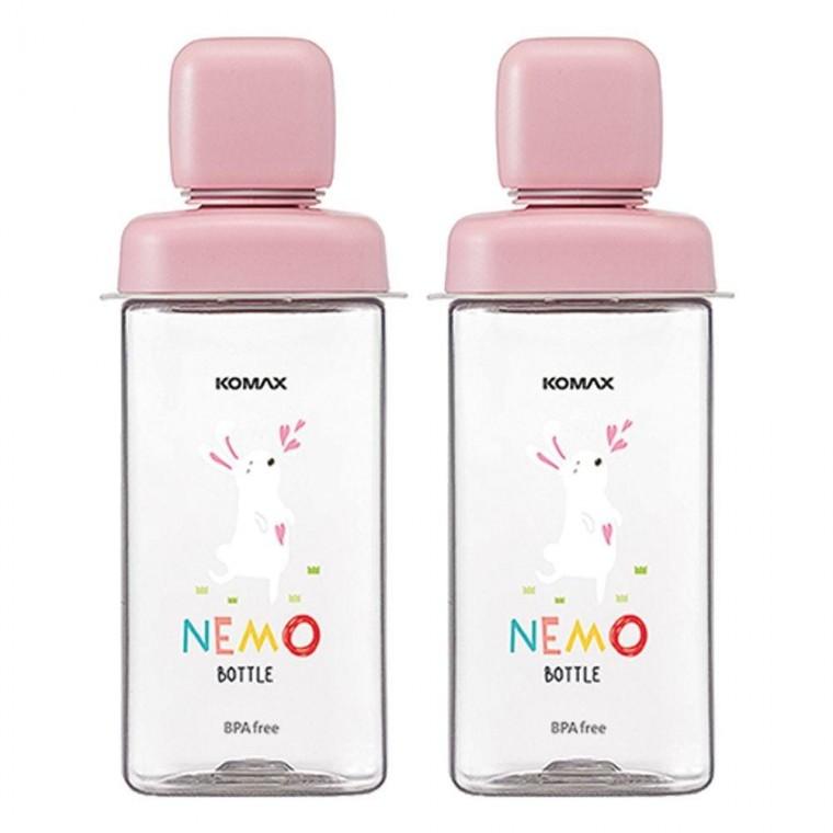 코멕스 네모물병 심플 핑크토끼 430ml X 2개