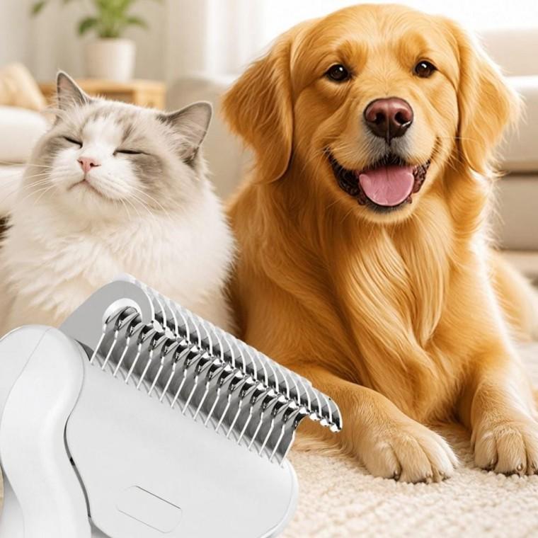 스테인리스 강아지 가벼운 고양이 털제거 빗 반려동물 그루밍 브러시