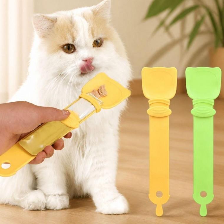 고양이 츄르 기본형 짜개 스푼 펫 간식 급여기 반려동물 스틱 스퀴저