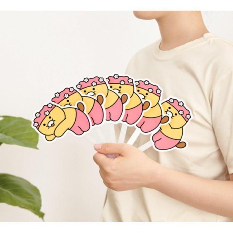 카카오프렌즈 넉넉한 폴딩 부채 수영모 춘식이 (1개입)