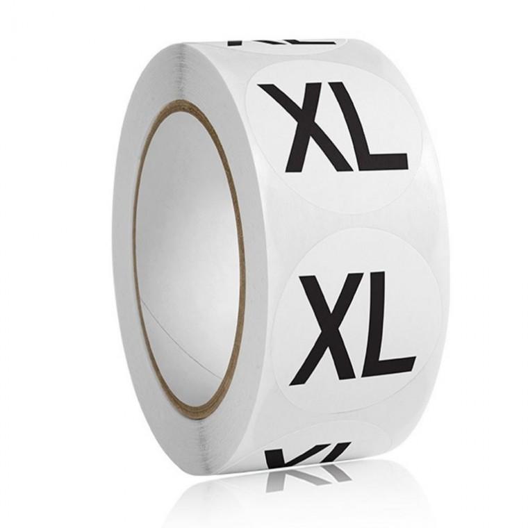 사이즈 롤스티커 XL 1롤 500개 의류라벨스티커 사이즈라벨
