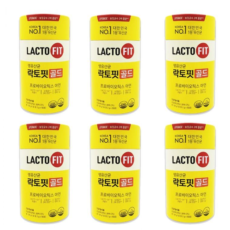종근당건강 락토핏 생유산균 골드 2g x 50포 6개