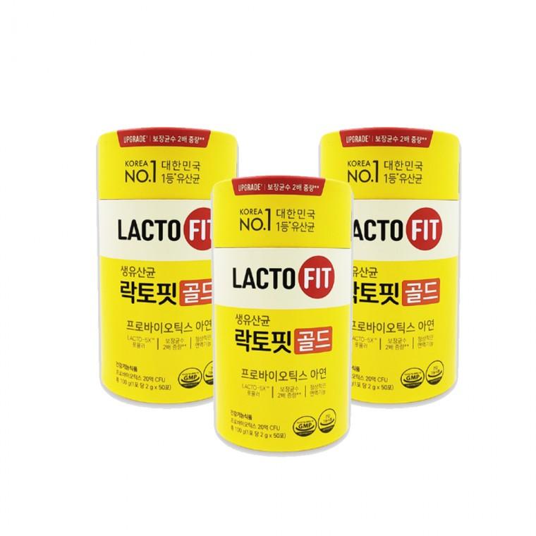 종근당건강 락토핏 생유산균 골드 2g x 50포 3개