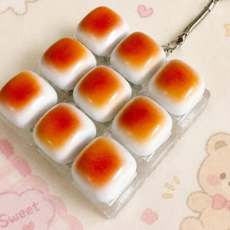 9구 식빵 키캡 키링 키보드백참