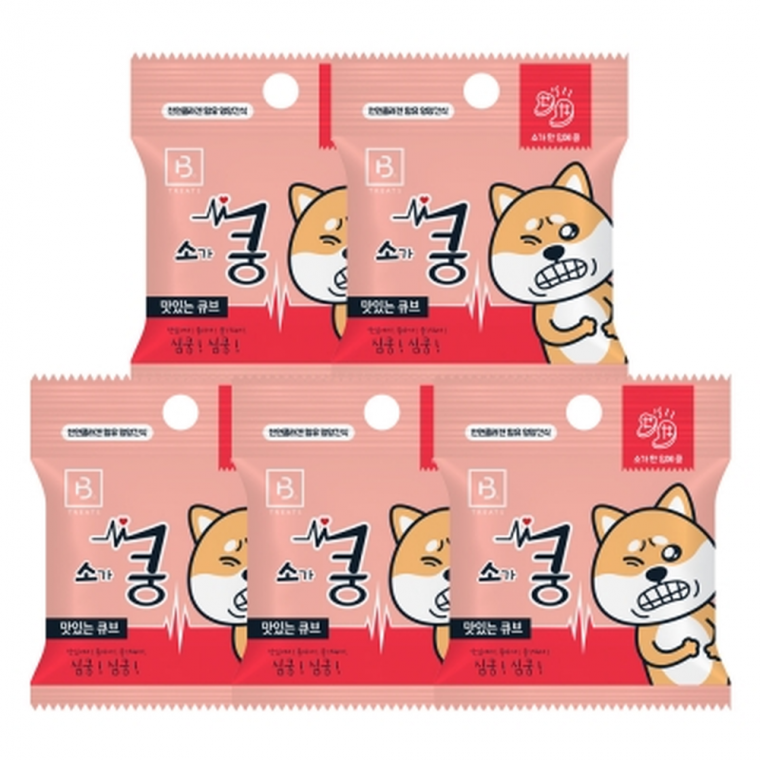 (3개묶음)브리더랩 한입에 쿵 줄줄이 훈련간식 소고기 (20g x 5개입)