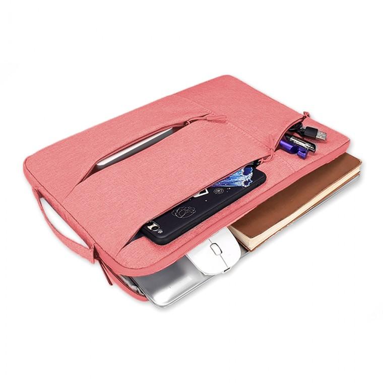 PL 캐쥬얼 노트북 파우치 손잡이 노트북 파우치(핑크) (35x26cm) No8