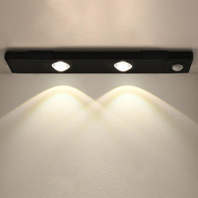 PL 손쉬운 센서등 USB충전 무선 LED 센서등(30cm) (블랙) No9