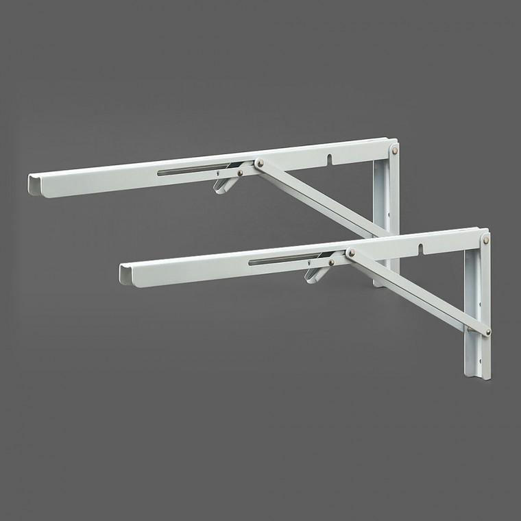PL 가성비 선반대 [영달철물] 벽고정 접이식 선반대 2p세트(50cm) (화이트) No10