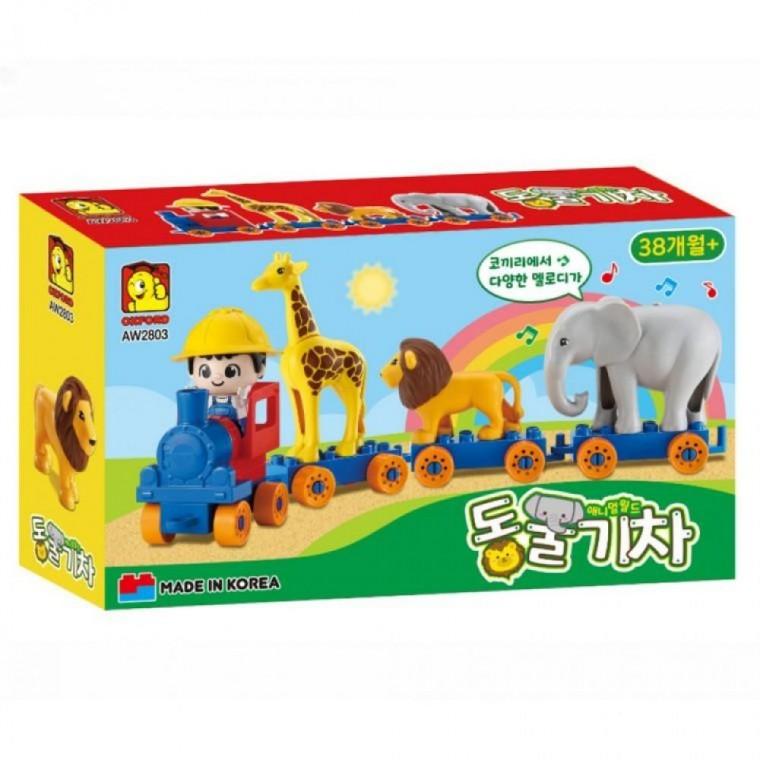 EAS 블록 애니멀월드 동물 기차 AW2803 어린이 블럭 완구 장난감