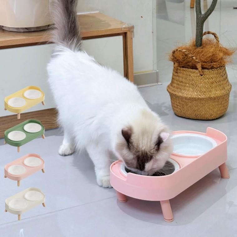강아지밥그릇 고양이 식기 강아지 사료 그릇 2구사료그릇 더블식기