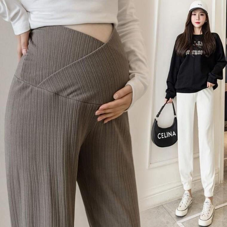 빅사이즈 임산부 와이드 조거 팬츠 캐주얼 스타일 임부복 패션 여성 바지 슬랙스임 편안한