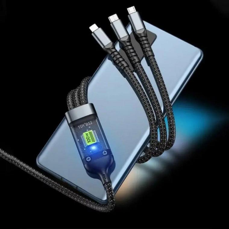 사이노텍 초고속 멀티 충전 케이블 3pin c-type 3in1 이어폰젠더