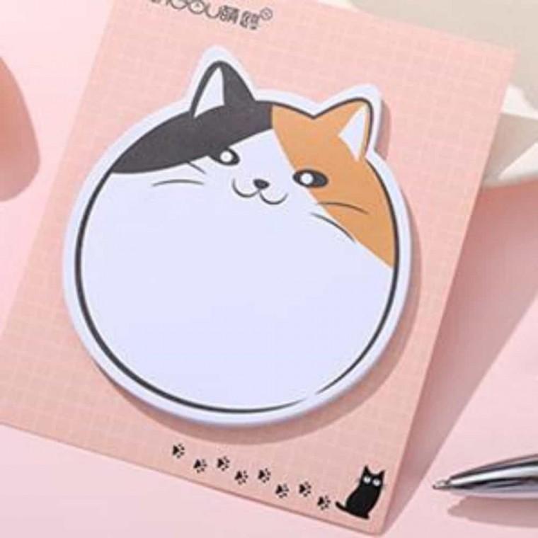 반달 고양이 점착메모지 붙이는메모지 접착메모지 스티커메모지 스티커메모