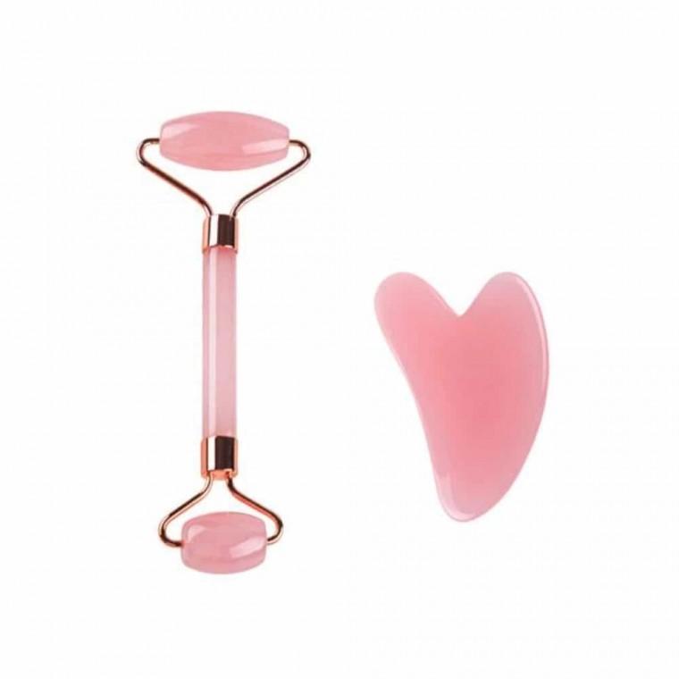 핑크 페이스롤러 하트괄사 얼굴마사지기기 뷰티기기 롤러마사지기 피부관리기기