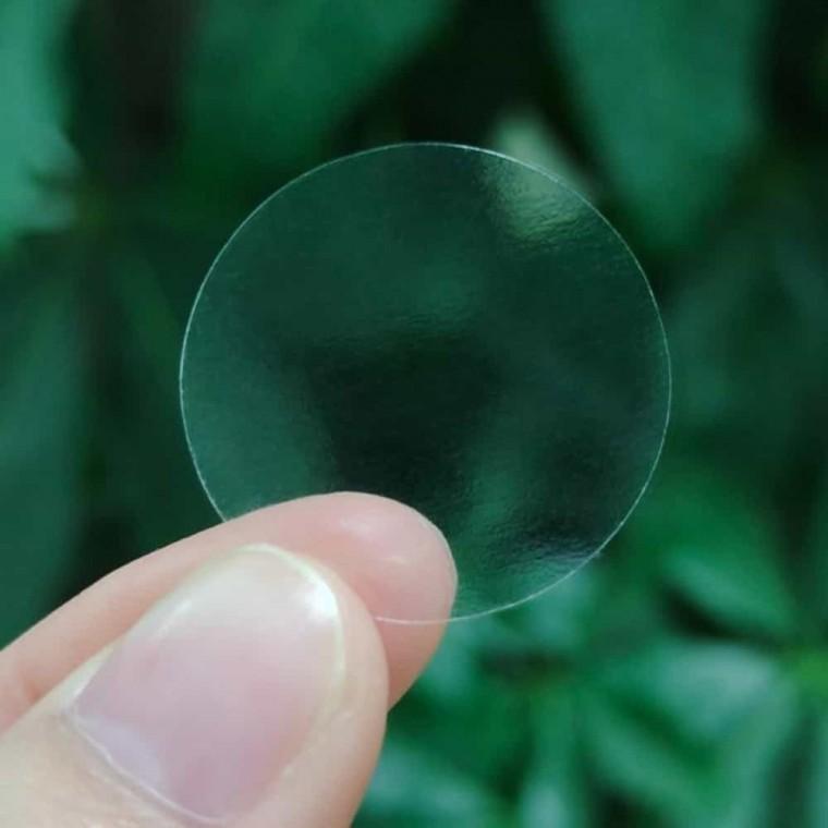 투명 실링 스티커 3.8cm 500개 부착테이프 문구테이프 봉인테이프 접착테이프