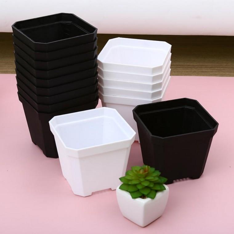 사각슬릿 플라스틱 화분 10X8.5cm 다육이심기 화분세트