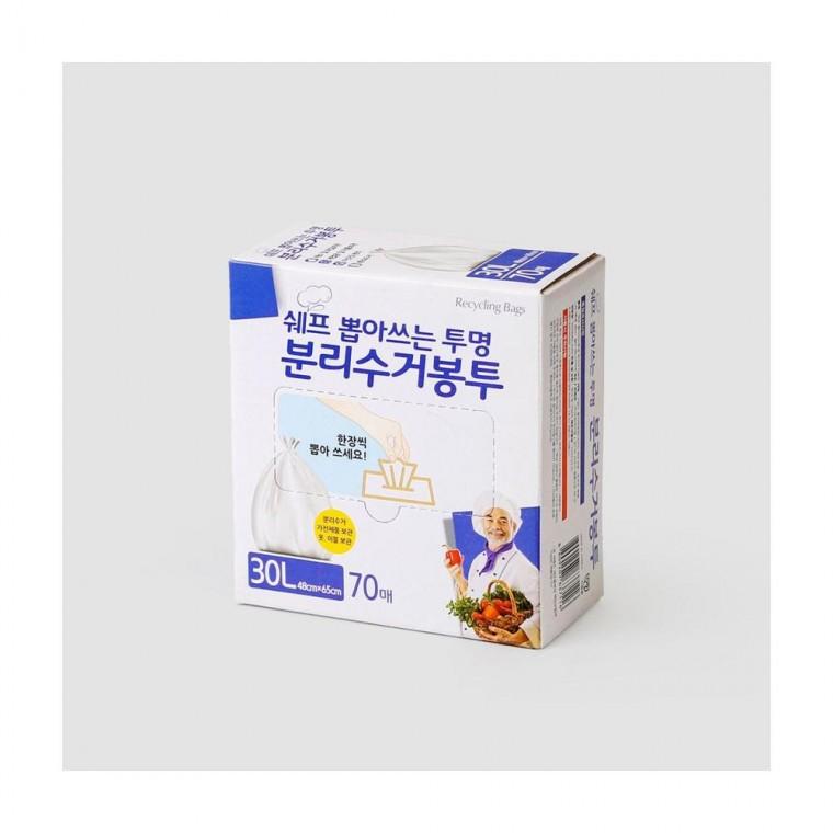 루미나D 쉐프 뽑아쓰는 재활용 비닐봉투 단품 30l 70매 1개 거치대미포함