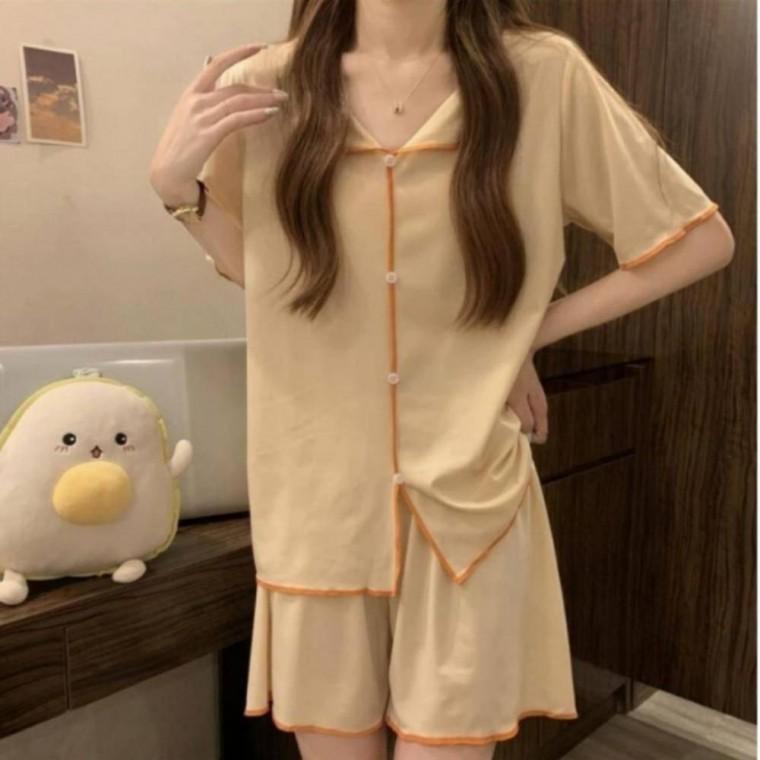 파자마 여성 여름 홈웨어 잠옷 루즈핏 레이스 세트