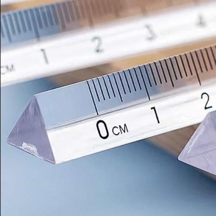 투명 삼각자 15cm 직자 문구자 인테리어자 측정자