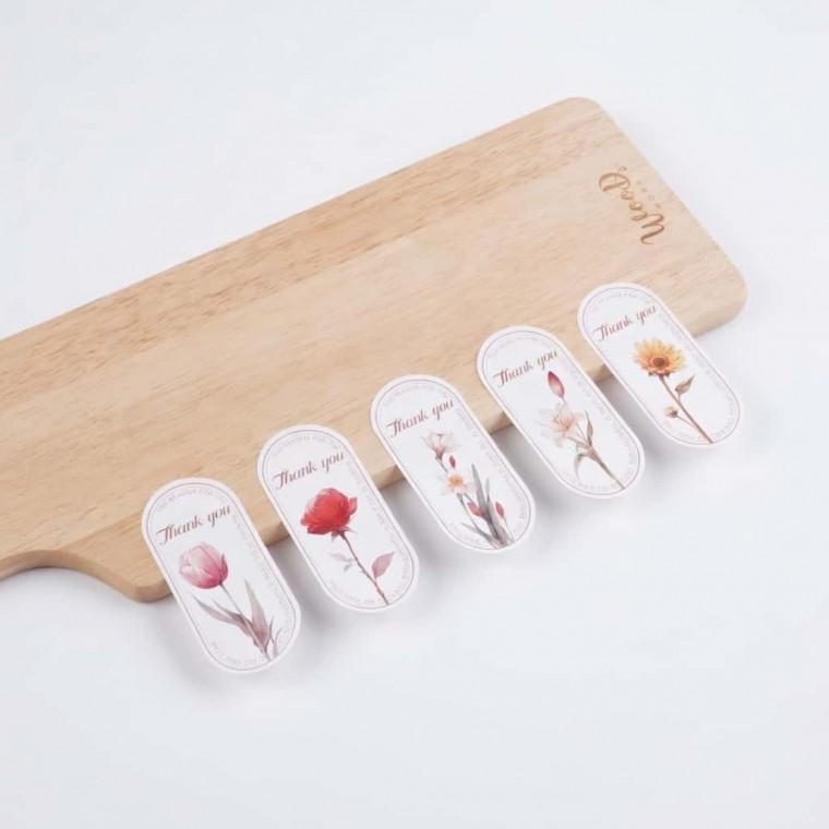밀봉 포장 스티커 꽃 선물 가게 매장 감사합니다스티커 선물스티커 라벨스티커