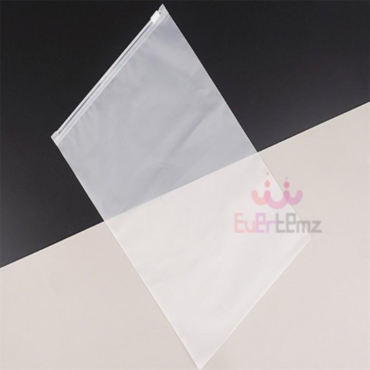 반투명 무광 PVC 슬라이드 지퍼백 20x30cm PVC슬라이드지퍼백 PVC파우치 여행용세면백