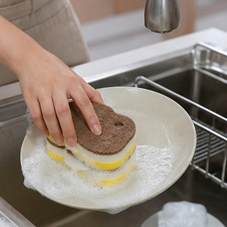 부직포 양면 수세미 스폰지 거품 설거지 싱크대 청소용 주방 다용도