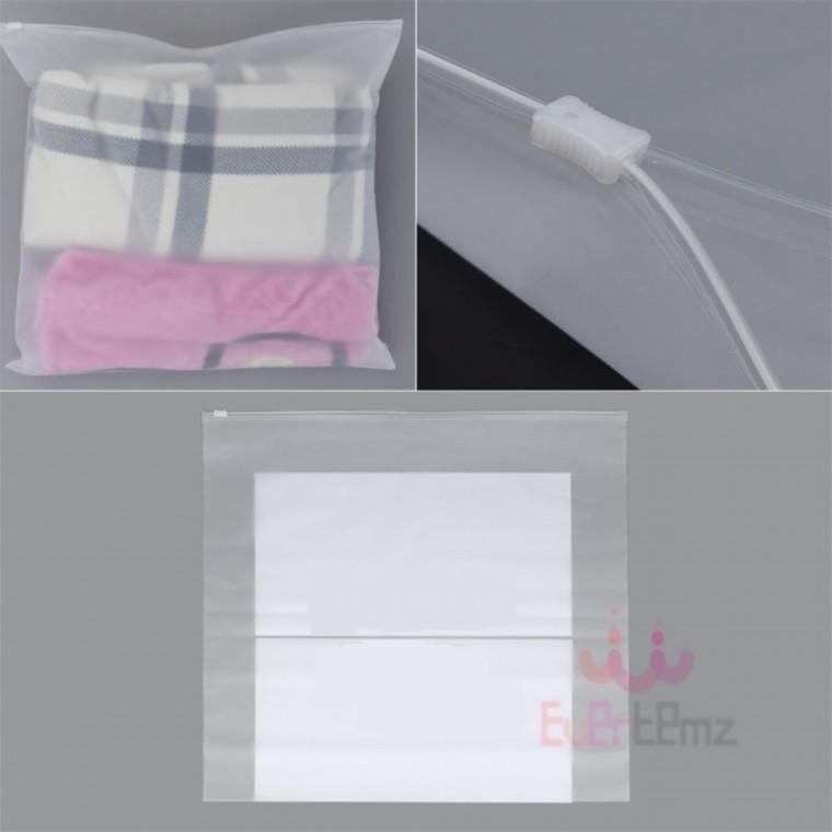 반투명 PVC 슬라이드 다회용 지퍼백 40x50cm 슬라이드지퍼백중형 슬라이더지퍼백중형 여행용세면백