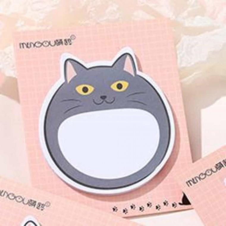 검은 고양이 점착메모지 사무용메모지 미니메모지 접착메모지 메모패드