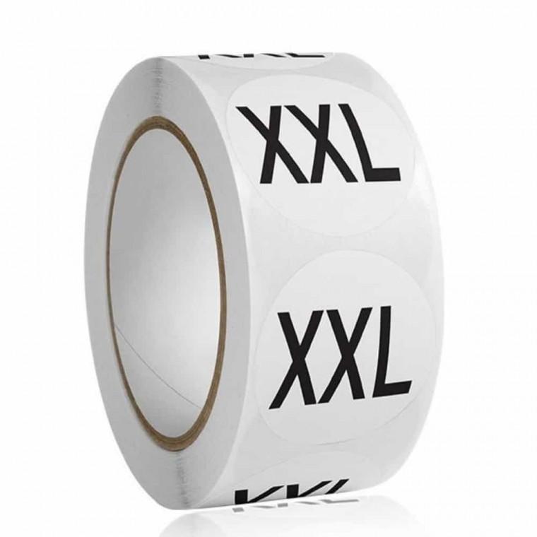 사이즈 롤스티커 XXL 1롤 500개 의류스티커 사이즈라벨 티셔츠스티커 선물스티커