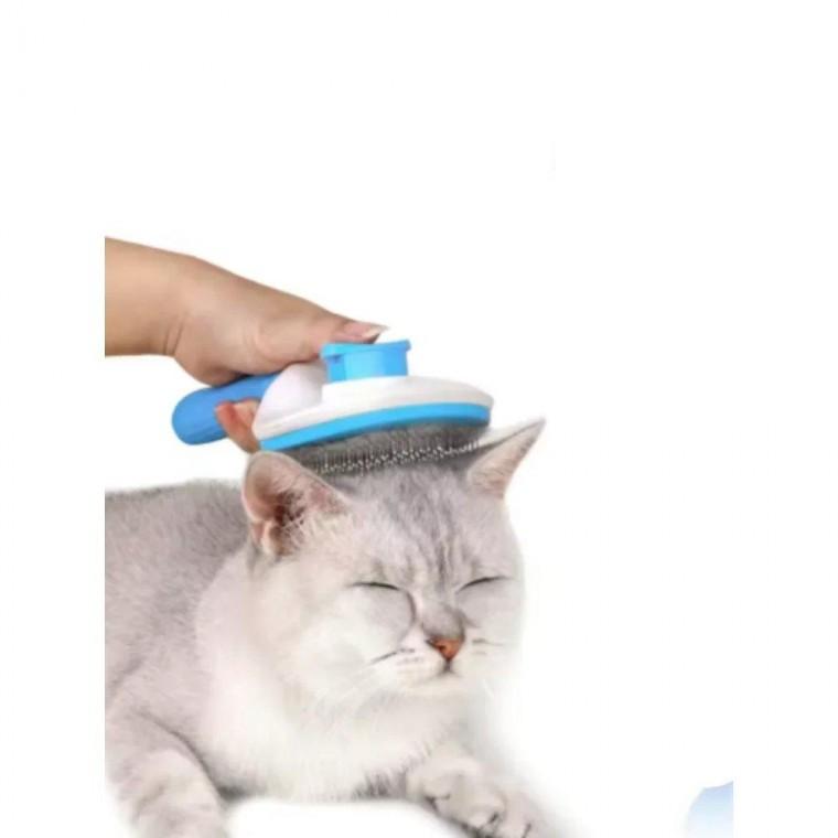 사이노텍 애완동물털제거브러쉬 관리 원터치 브러쉬 죽은털 기생충 빗 강아지
