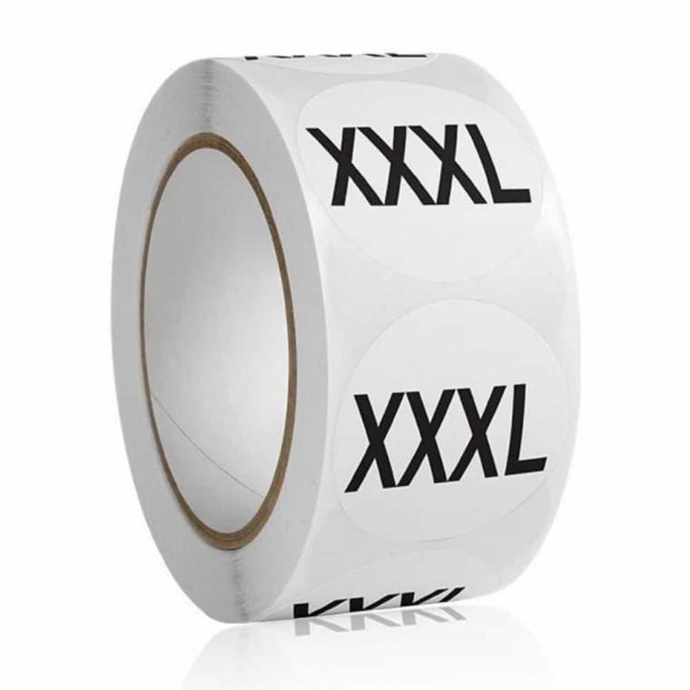사이즈 롤스티커 XXXL 1롤 500개 옷부착스티커 옷스티커 신발스티커 옷에붙이는스티커