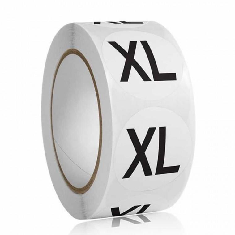 사이즈 롤스티커 XL 1롤 500개 옷라벨스티커 사이즈라벨 포장스티커 라벨스티커