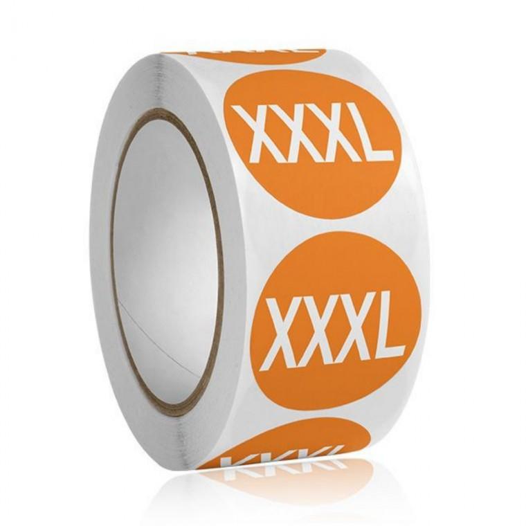 컬러 사이즈 롤스티커 XXXL 500개 옷가게스티커 옷스티커