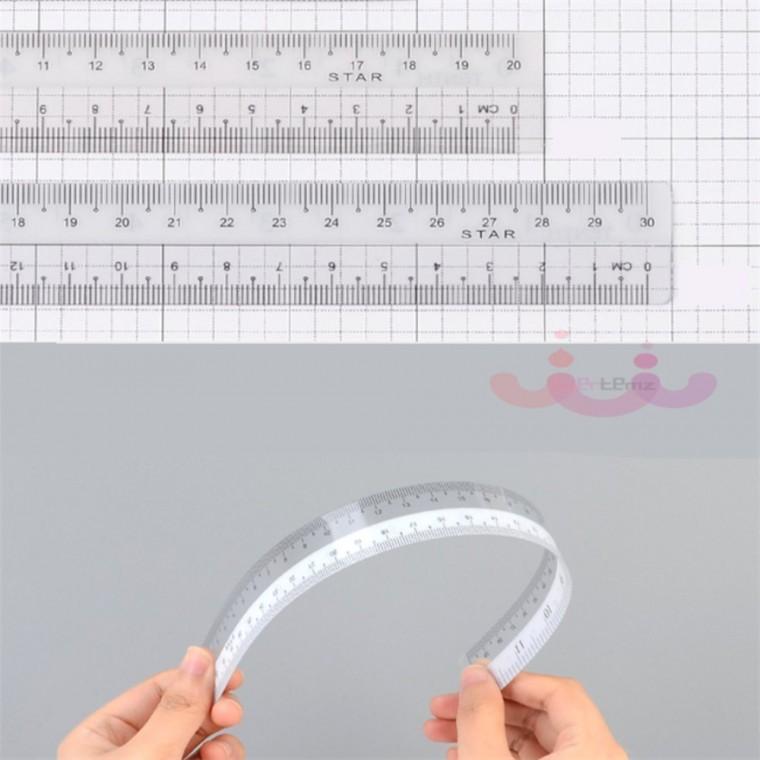 구부러지는 플라스틱 자 15/20/30cm 문구용자 휘어지는자 학용품자