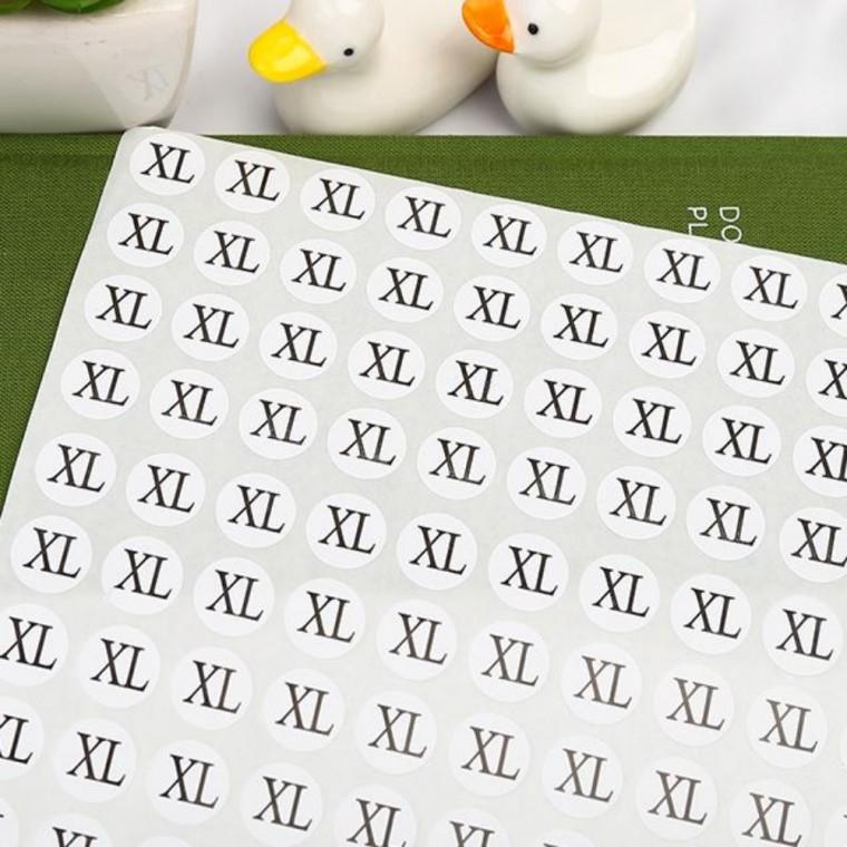 사이즈 스티커 XL 10장 1500개 매장스티커 의류스티커